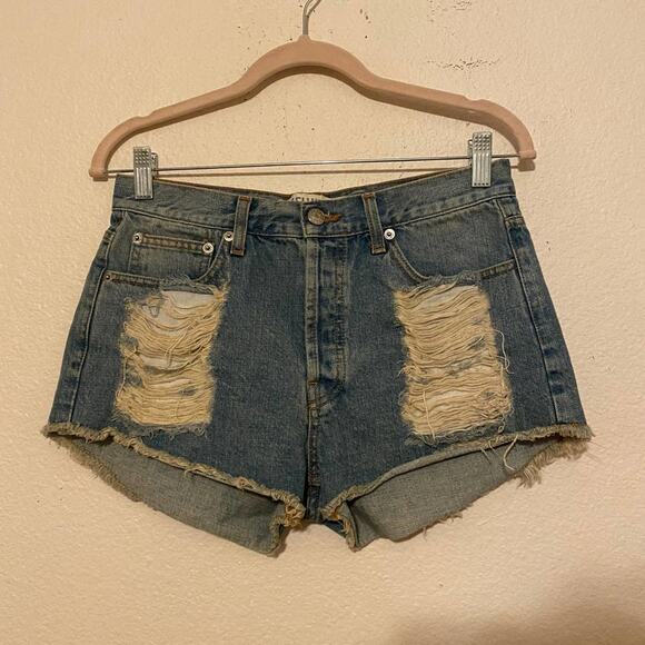 Brandy Melville MELVILLE Made in Italy Destroyed Distressed Shorts Size 4 - Picture 2 of 12